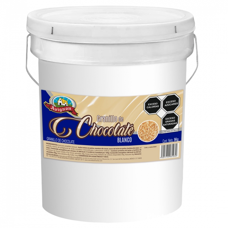 Granillo de chocolate blanco Avignon  Cb/5kg.